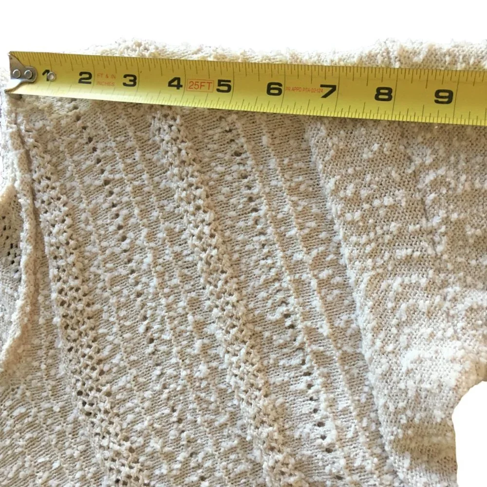 Sweater Crochet Knitted Long Sleeves V-neck Women’s Size Small - Picture 8 of 9